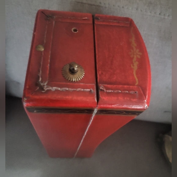 Ethan Allen box home size 16" x 5" + red pink green black brown gold - Picture 12 of 16